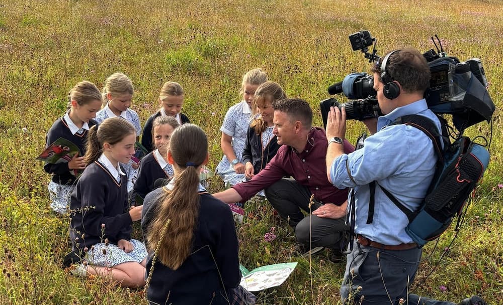 St Swithun’s pupils star in national media as they help launch the Big Butterfly